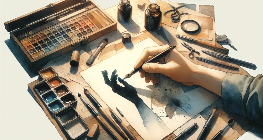 Une main tenant un stylo