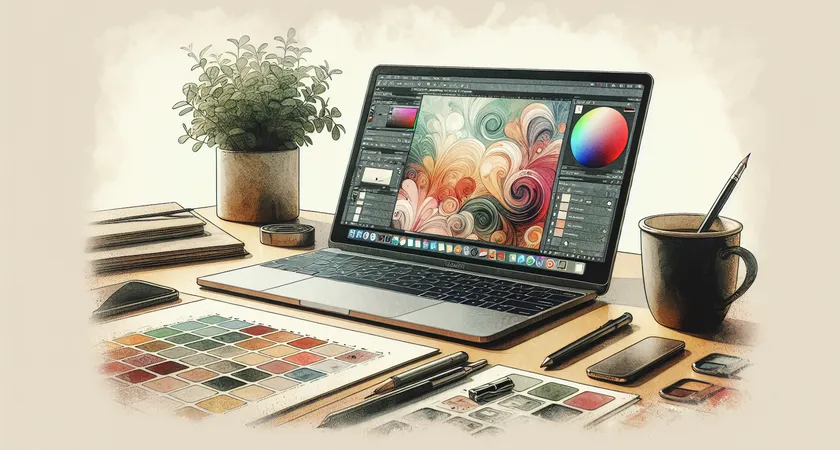 Un ordinateur portable sur un bureau