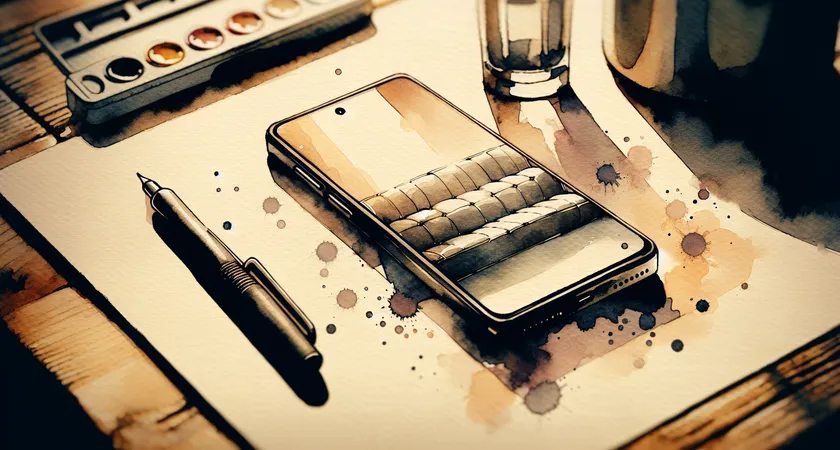 Un smartphone sur une table