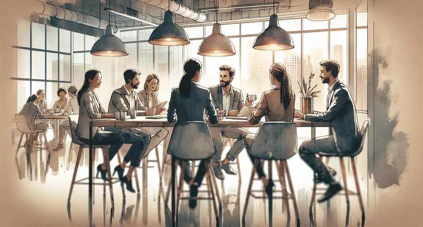 Des personnes en réunion dans un espace de coworking