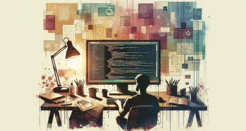 Un écran d’ordinateur avec un code visible