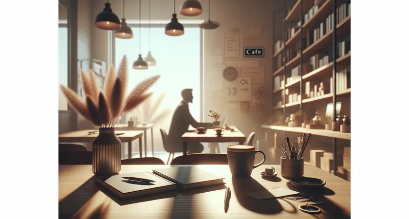 Un café sur un bureau