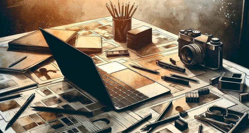 Un ordinateur portable sur un bureau