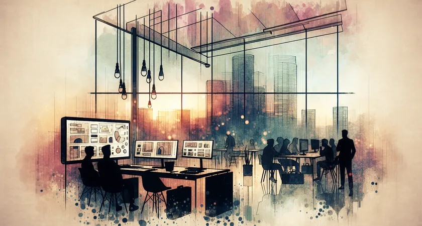 Un bureau moderne avec un ordinateur