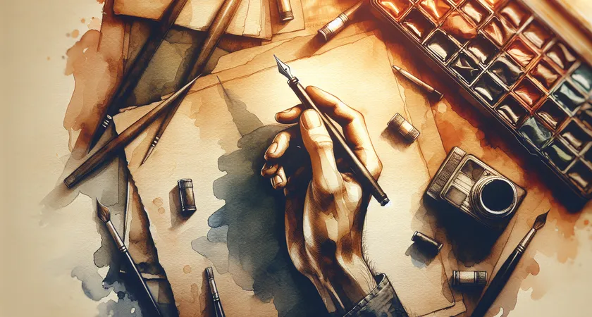 Une main tenant un stylo