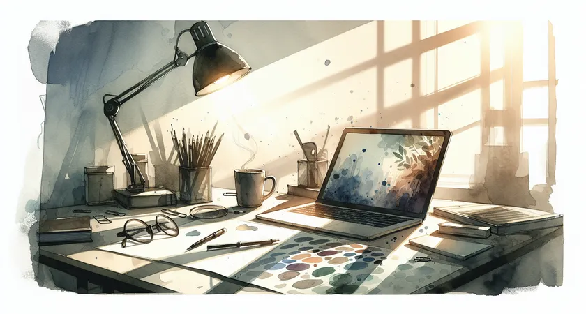 Un ordinateur portable sur un bureau