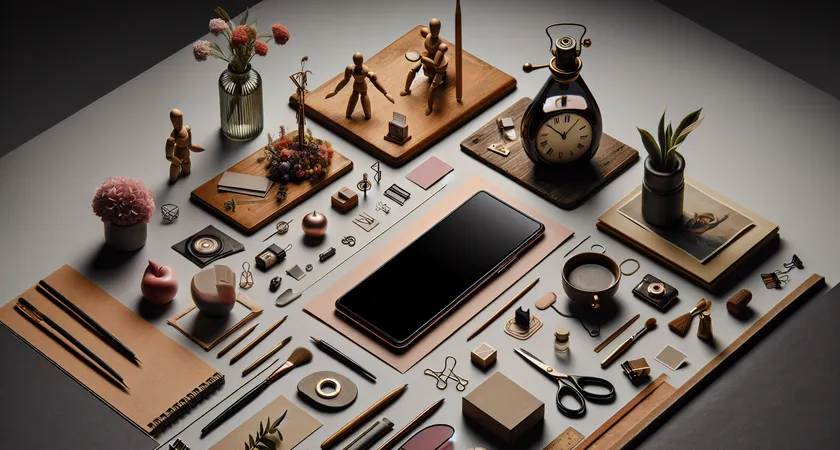 Un smartphone sur une table