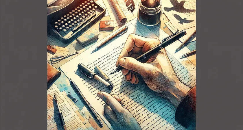 Une main tenant un stylo