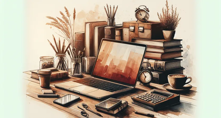 Un ordinateur portable sur un bureau