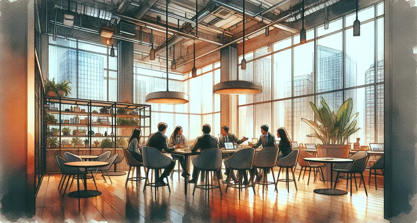 Des personnes en réunion dans un espace de coworking