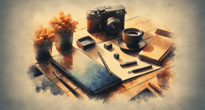 Un smartphone sur une table