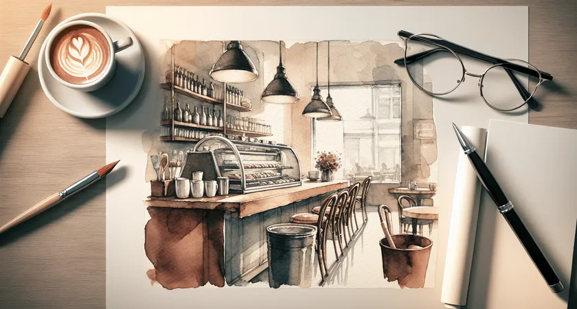 Un café sur un bureau