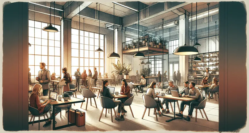 Des personnes en réunion dans un espace de coworking