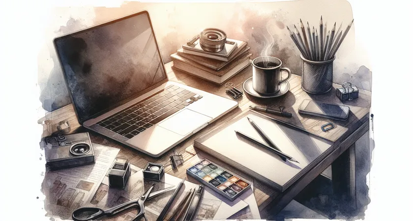 Un ordinateur portable sur un bureau