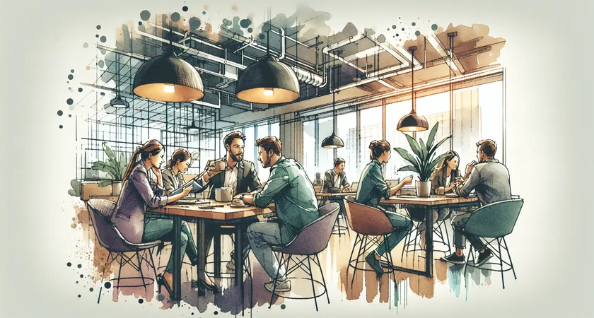 Des personnes en réunion dans un espace de coworking