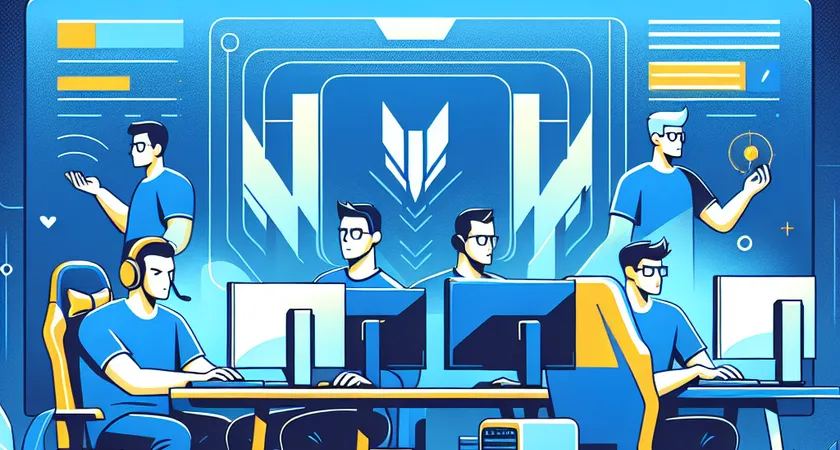 Des joueurs eSport devant des écrans d’ordinateur