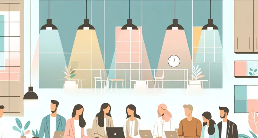 Des personnes en réunion dans un espace de coworking