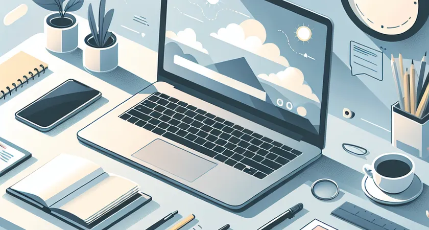 Un ordinateur portable sur un bureau