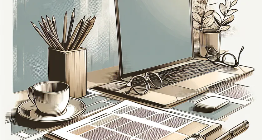 Un ordinateur portable sur un bureau