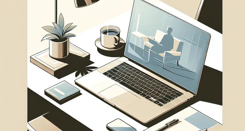 Un ordinateur portable sur un bureau