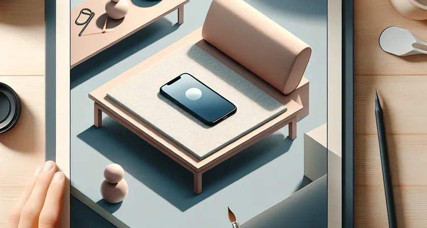 Un smartphone sur une table