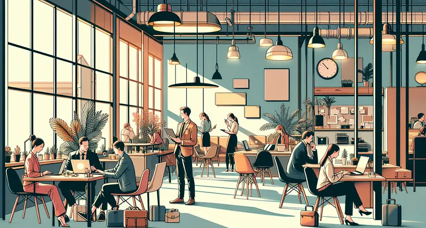 Des personnes en réunion dans un espace de coworking