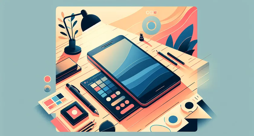 Un smartphone sur une table