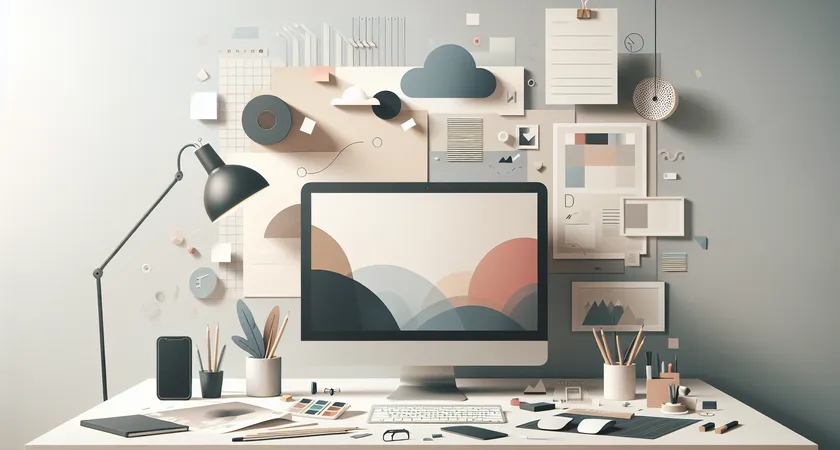 Un bureau moderne avec un ordinateur