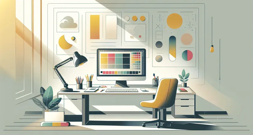 Un bureau moderne avec un ordinateur