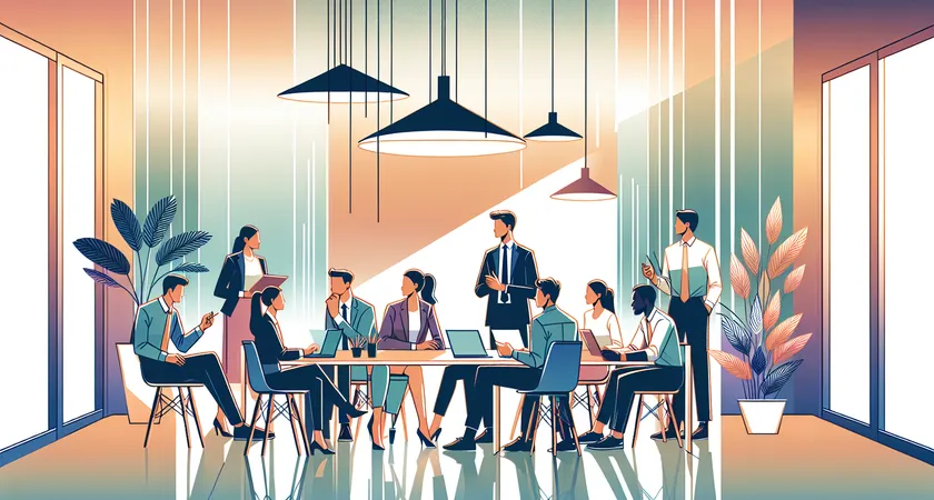 Des personnes en réunion dans un espace de coworking