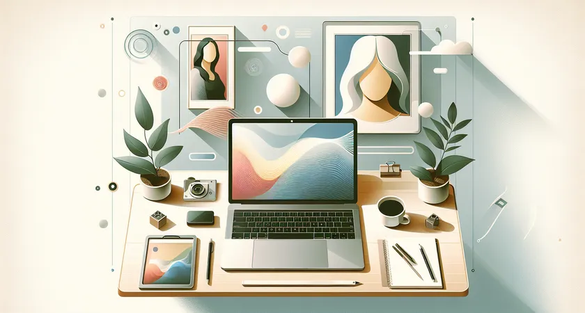 Un ordinateur portable sur un bureau