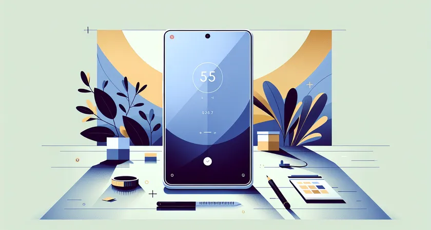 Un smartphone sur une table
