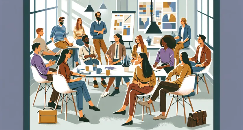 Des personnes en réunion dans un espace de coworking