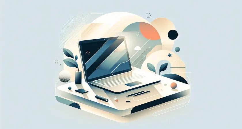 Un ordinateur portable sur un bureau