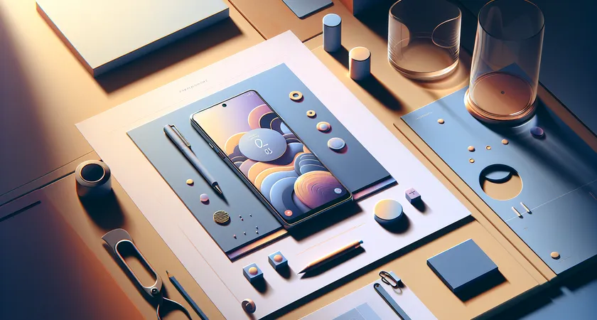Un smartphone sur une table