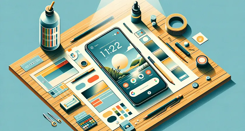 Un smartphone sur une table