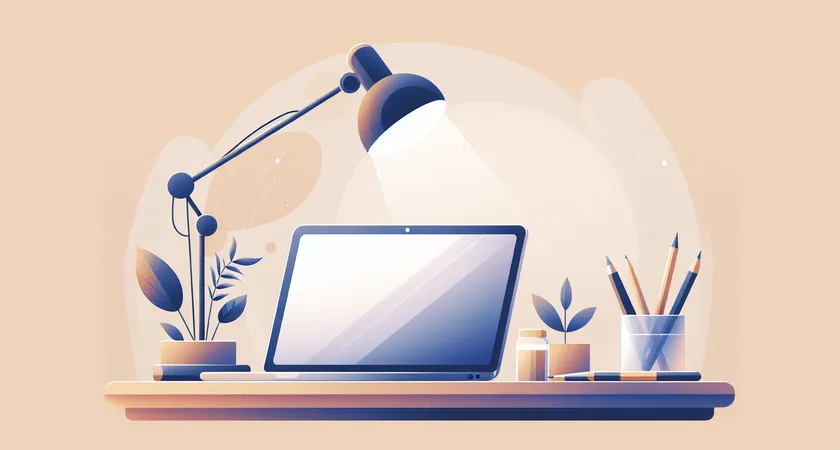 Un ordinateur portable sur un bureau