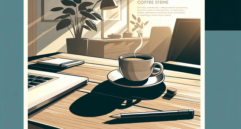 Un café sur un bureau