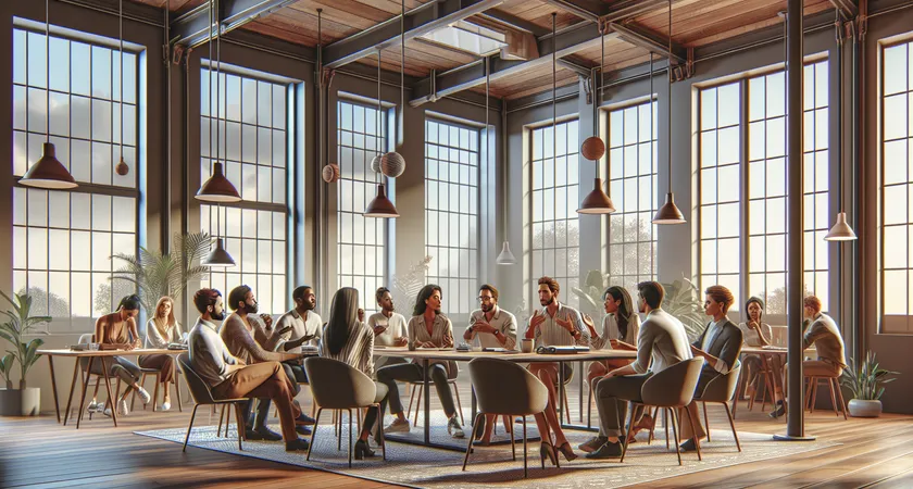 Des personnes en réunion dans un espace de coworking