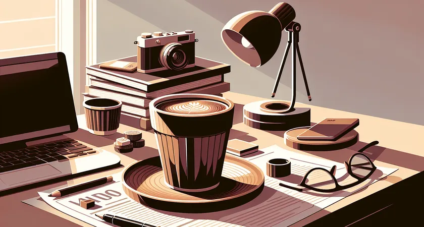 Un café sur un bureau