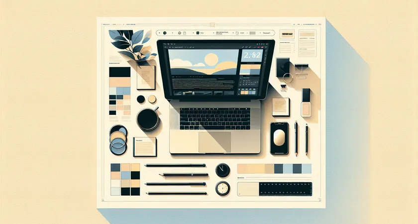 Un ordinateur portable sur un bureau
