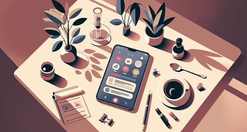 Un smartphone sur une table
