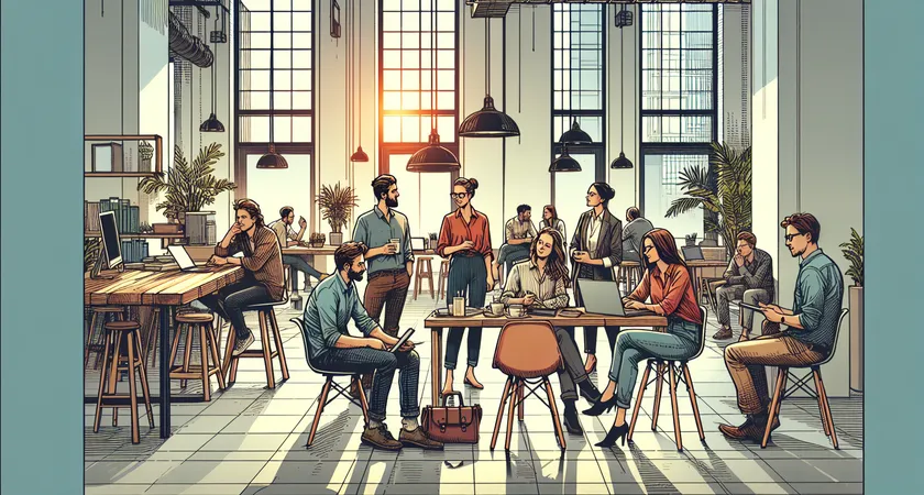 Des personnes en réunion dans un espace de coworking