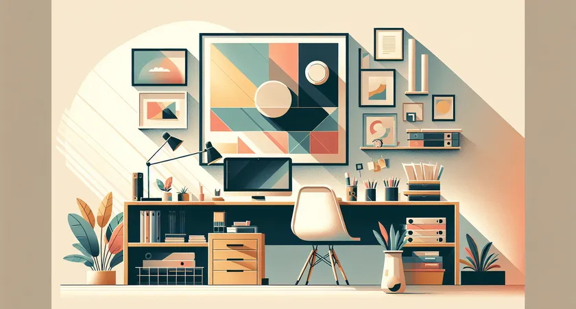 Un bureau moderne avec un ordinateur