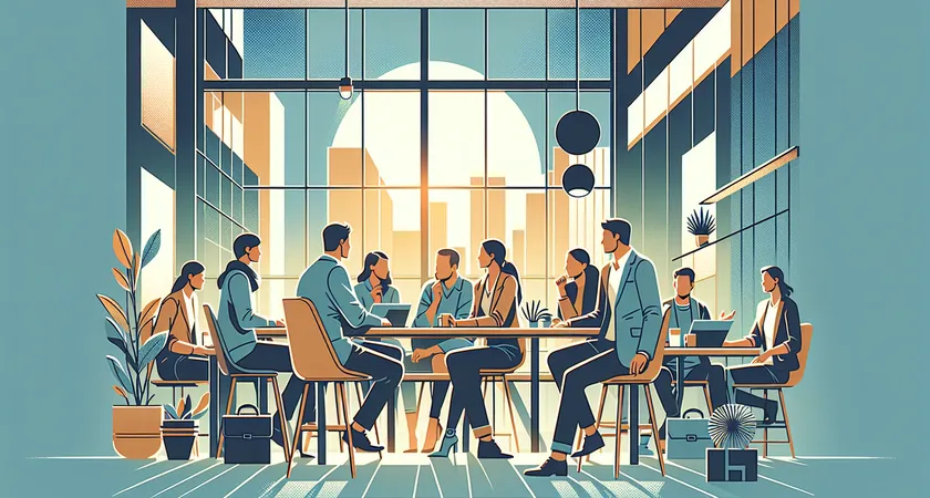 Des personnes en réunion dans un espace de coworking