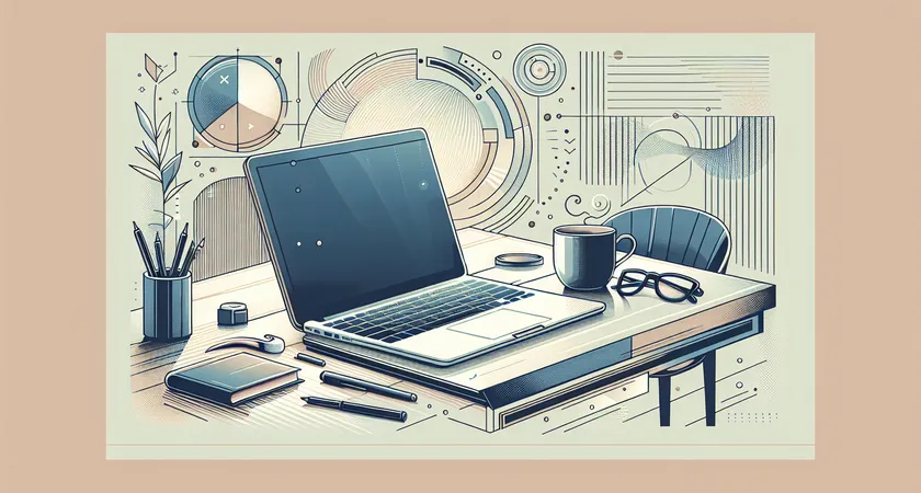 Un ordinateur portable sur un bureau