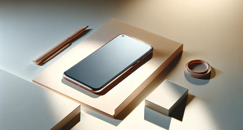 Un smartphone sur une table