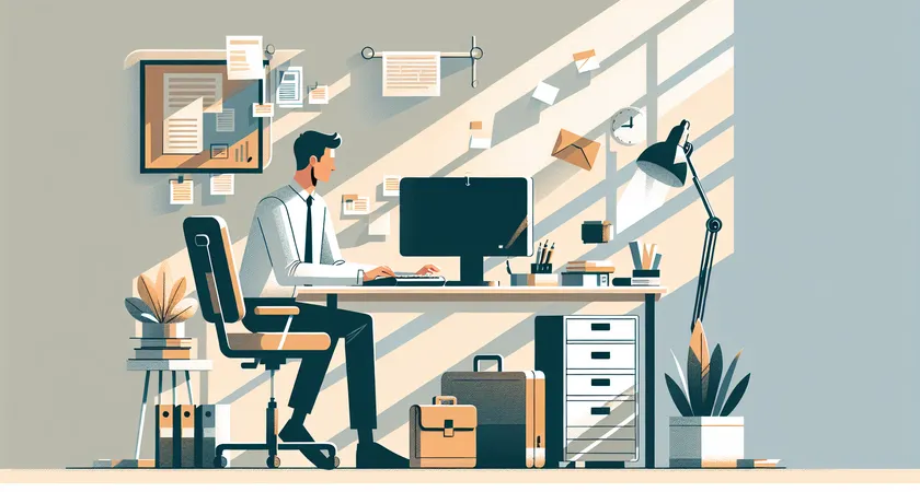 Un bureau moderne avec un ordinateur