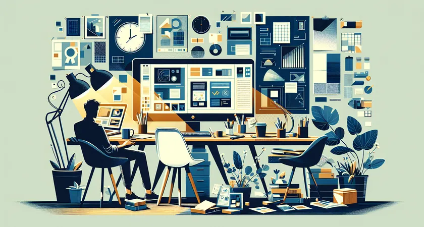 Un bureau moderne avec un ordinateur