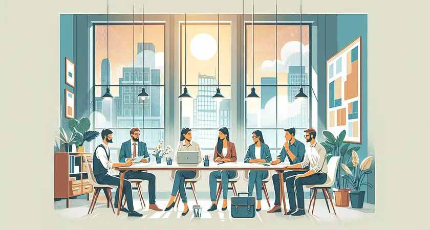 Des personnes en réunion dans un espace de coworking